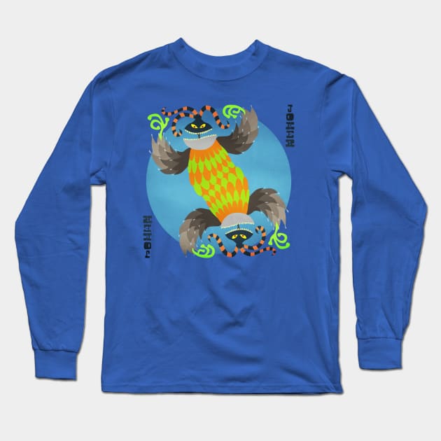 Harlequin Cards Long Sleeve T-Shirt by blairjcampbell